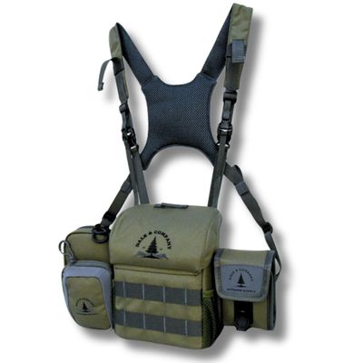 Dale & Company Recon Pro Binocular Harness Chest Pack with Magnetic Closure - Waterproof Bino Harness with Rangefinder Pouch, Cellphone Holder, Lens Cleaner - Perfect Bino Case Hunting, Hiking