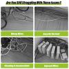 HAIXHX Durable Stainless Steel Trunking, Self-Adhesive Cable Trunking Hider for 2/3/5/7/13 Cables, Wires Management Kit/Metal Cable Raceway/Wires Organizer Protection Cover (Size : Black-1m-20x10mm) view 2