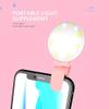 360 Rotatable Cold Warm 3 Gears Dimming Mobile Phone Fill Light 10 Lamp Beads LED Selfie Light Photography Clip Light (Color : Blue) view 2