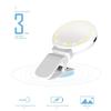 360 Rotatable Cold Warm 3 Gears Dimming Mobile Phone Fill Light 10 Lamp Beads LED Selfie Light Photography Clip Light (Color : Blue) view 4