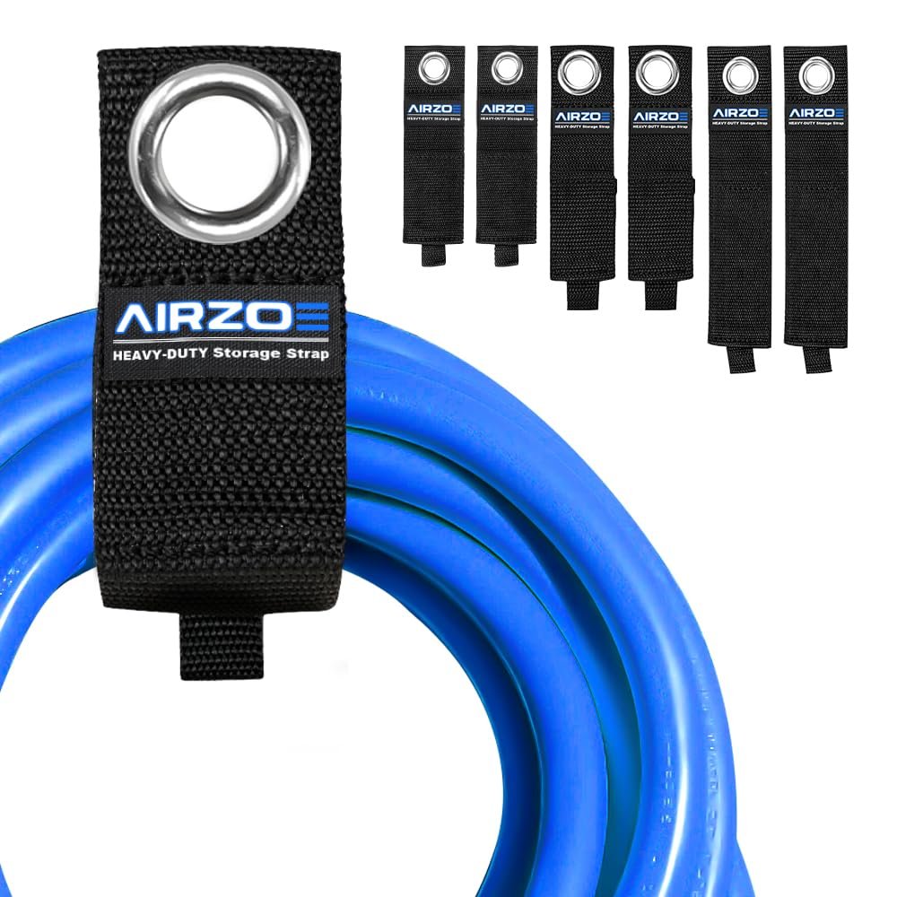 AIRZOE Heavy Duty Storage Cable StrapsRound Pass Tissue Storage Belt,RV AccessoriesSuitable for Cable, Hose, Rope, Garage Storage. 2M+2L+2XL(6 Pack)