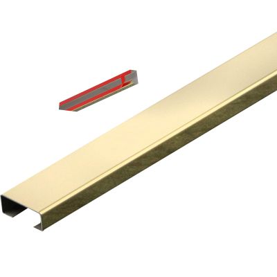 Stainless Steel Management Raceway Of Cables, Corner Cord Cover for Corner/Ceiling, Self-Adhesive Backing Cable Trunking for Home Conference Rooms Prevent Cable Trips ( Color : Gold-1 , Size : 1.5m-(3