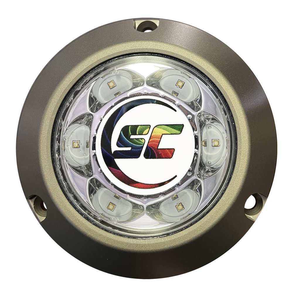shadow-caster SC3 3" Aluminum LED Underwater Boat Light - Color Changing - 24 Watts - Tempered Glass Lens