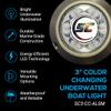 shadow-caster SC3 3" Aluminum LED Underwater Boat Light - Color Changing - 24 Watts - Tempered Glass Lens view 2