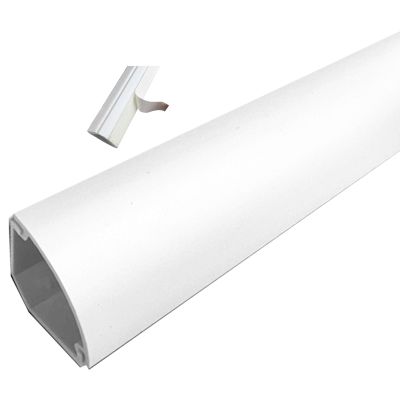 1m Floor Triangular Fan-shaped Wall Cable Concealer, Ceiling /Floor Cord Cover And Wire Protector, Wires Hider Cover for Floor Hide Cables Wall Mount TV Cords ( Color : White , Size : S20-L 12mm(47/10