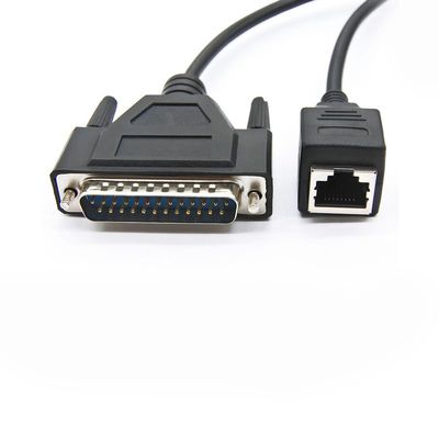0.98 ft RJ45 to DB25 Male Network Cable - 8P8C to DB25 Debugging Cable for Switch, Routers, Computers (0.3Meter)