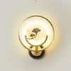 SteFik Wall Light Indoor Brushed Brass Circular Wall Sconce Modern Marble LED Wall Lamps Living Room Study Wall Lighting Bedroom Hallway Wall Lights 4000K H12.21in Bedside Decor Lamp,Pendant view 1