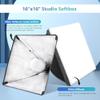 UBeesize Softbox Photography Lighting Kit, 16 x 16 Continuous Lighting Kit with 40W E27 Socket 6500K Bulb, Professional Photo Studio Lighting for Video Recording, Portrait Shooting view 2
