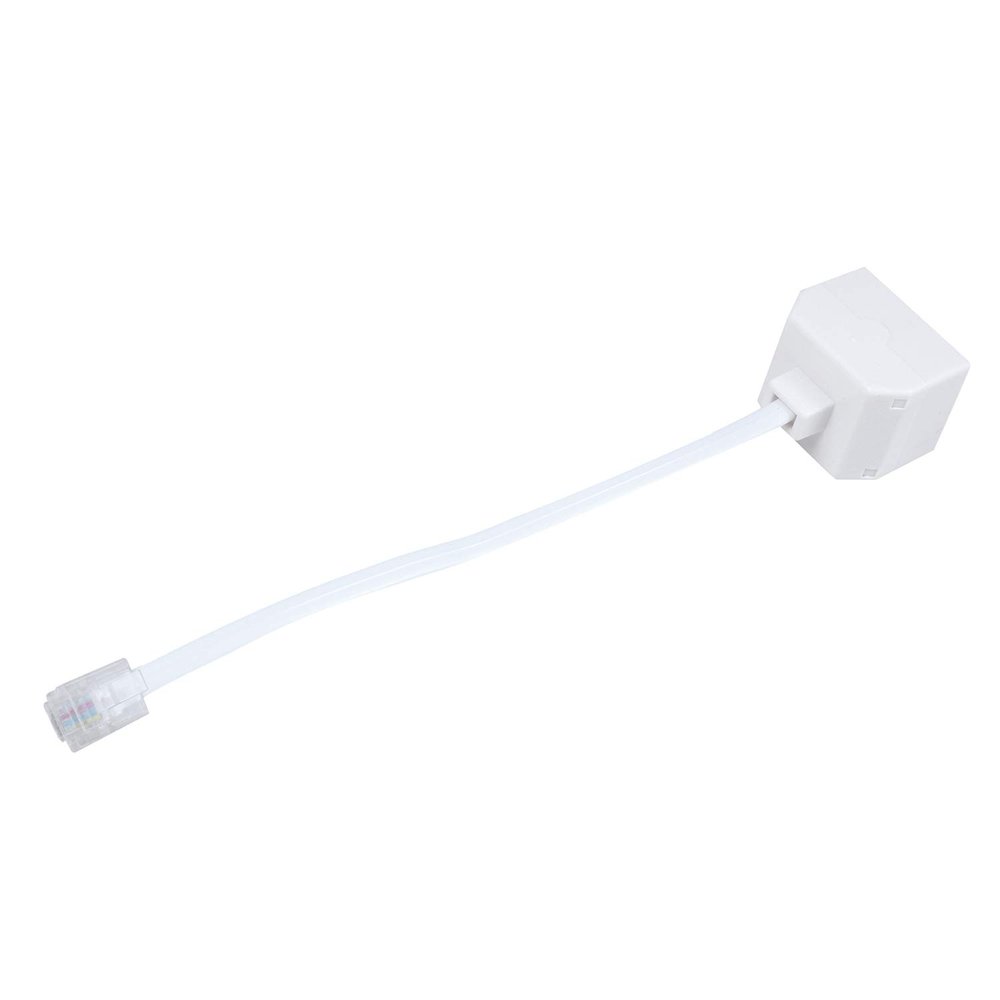Pasuihcay 6P2C RJ11 Male to Female Two Way Telephone Splitter Converter Cable, White, 032204