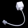 Pasuihcay 6P2C RJ11 Male to Female Two Way Telephone Splitter Converter Cable, White, 032204 view 3