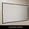 Projection Portable Screen 100inch /120inch 16:9 Foldable Front Rear for Movie Game Home Theater (Size : 100 inch) view 4