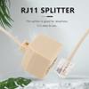 Pasuihcay Telephone RJ11 Male Line to Double RJ11 Female Jack Filter Splitter Adapter, white, 009164 view 4