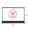 40 50 Inch 16:9 Portable Tabletop Projection Screen Matte White Fabric Fiber Glass Table Screen for Business Travel Cinema (Size : 50 inch) view 2