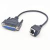 0.98 ft RJ45 to DB25 Female Network Cable, DB25 Female to RJ45 Female Connection Cable 8P8C to DB25 Debugging Cable Network Switch Industrial Control Cable for Switch, Routers, Computers (0.3Meter) view 4