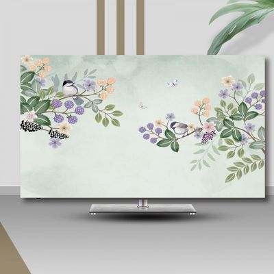 TV Cover TV Dust Cover Cloth For LCD/LED Liquid Crystal Display Protective 32-80in Universal Indoor Bedroom Living Room Decoration Home Hanging Desktop Curved Universal Dustproof TV Screen Protector