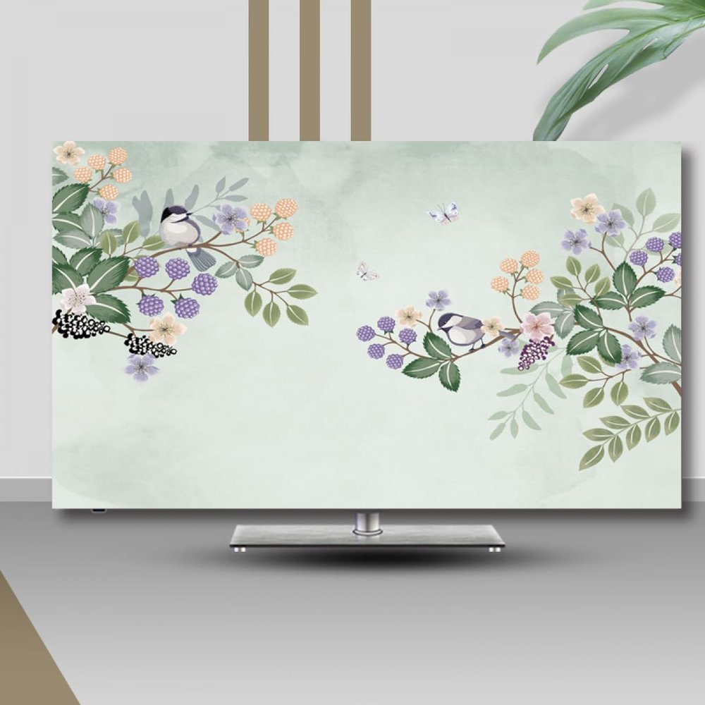 TV Cover TV Dust Cover Cloth For LCD/LED Liquid Crystal Display Protective 32-80in Universal Indoor Bedroom Living Room Decoration Home Hanging Desktop Curved Universal Dustproof TV Screen Protector