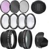 58MM Wide Angle,2X Telephoto Lens,Lens Hood, Lens Cap for Canon EF-S 55-250mm f/4-5.6 is STM view 1