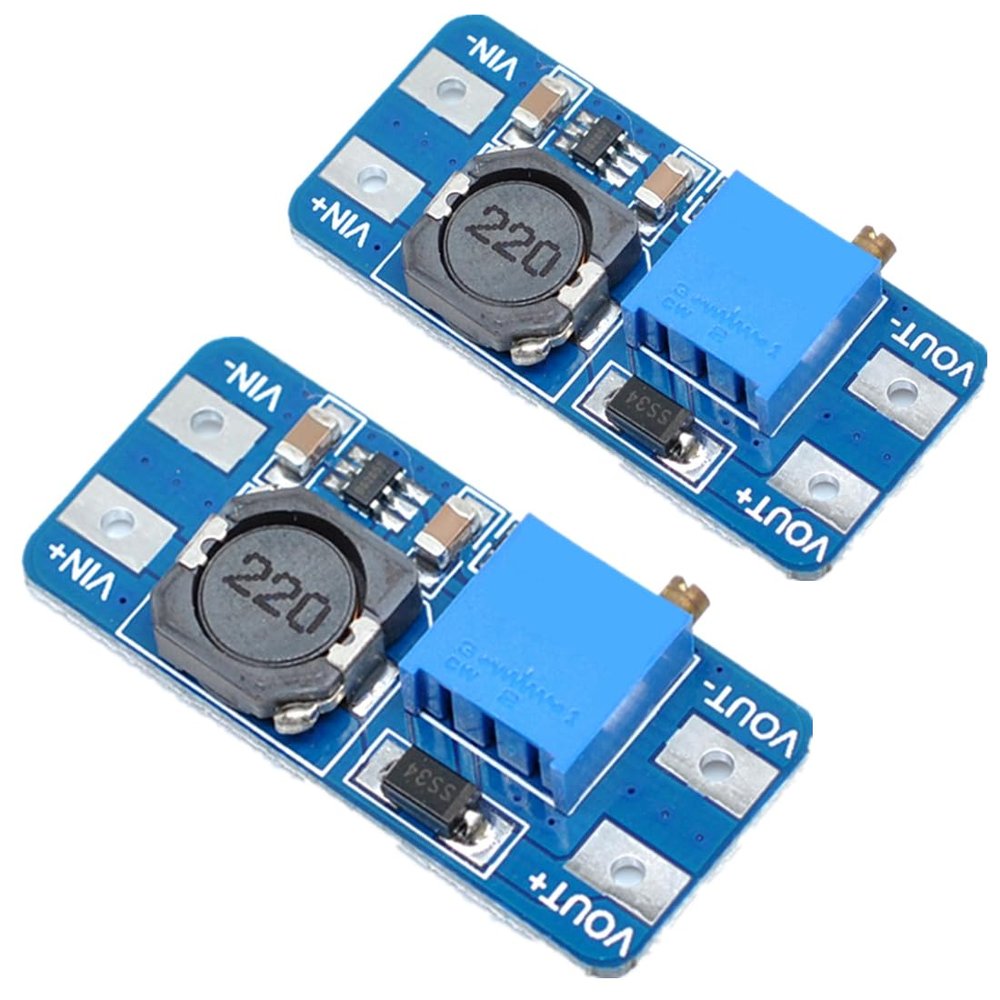 GANASOME 2pcs MT3608 DC-DC Step Up Power Apply Module - Booster 2A for Arduino