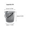Plastic Water Bucket with Handle and Lid 23l Large Capacity view 2