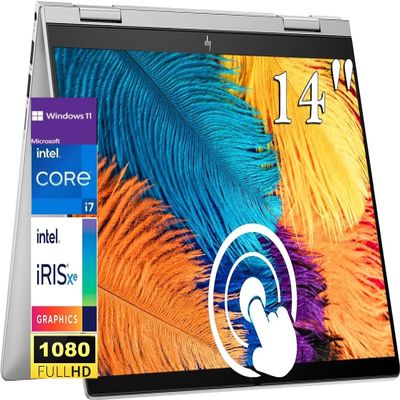 HP Envy x360 2-in-1 14" FHD Touchscreen Laptop, Intel Core i7-1335U Processor, 16GB RAM 1TB SSD, Wi-Fi 6E, Bluetooth 5, Backlit Keyboard, Fingerprint reader, Micro SD Reader, Windows 11 Home, Silver
