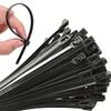 100Pcs 24 Inch Heavy Duty Industrial Zip Toes,Releasable Black Cable Ties, Nylon Adjustable Tie wrap,Reusable Zip Toes Tie Straps For Garden Plant Secure Vine, Home, Office Use view 1