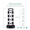 Power Strip Vertical Surge Protector 6/10/14 Way US Power Outlet Plug Socket with 4 USB Charging Ports 6.5 ft Extension Cord Suitable for PC, Laptop and Mobile Devices (Color : 3 Layer-Orange, Size view 2
