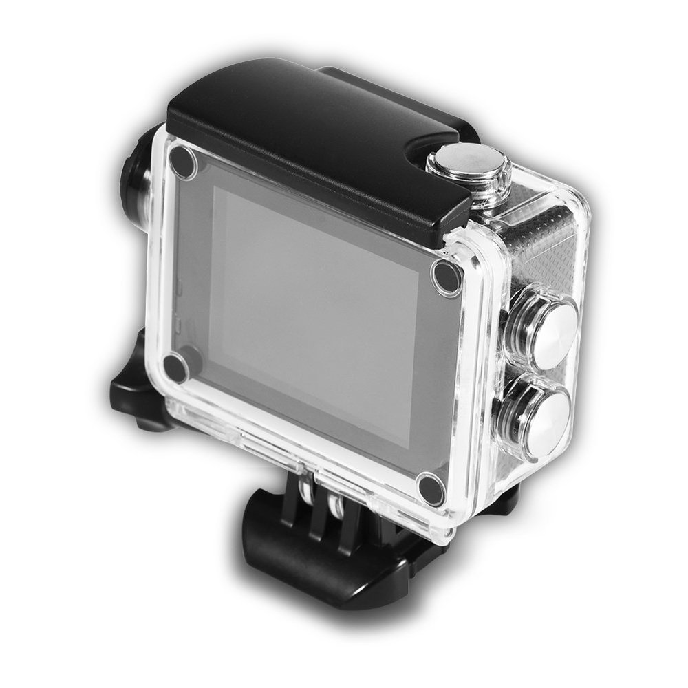 Beufee Action Camera Waterproof Case, Underwater Dive Housing Protective Case with Charging Cable Waterproof Case Housing Protective Case Accessories Kit