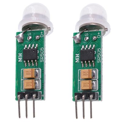 Ganasome 2Pcs HC-SR505 Mini Infrared PIR Human Motion Detection Sensor Module for Arduino Projects