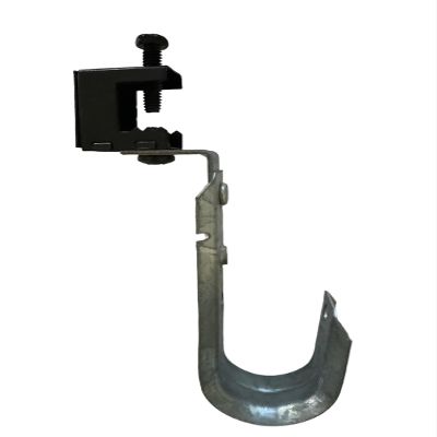 1-5/16 Inch Heavy Duty Metal Cable & Wire Support J-Hook Hangers with Swivel Beam Clamp - 25 Pack