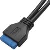 Pasuihcay USB 3.0 Front Panel Hub 2 Port Expansion Bay 20 Pin to USB3.0 Bracket Cable for Computer PC view 4