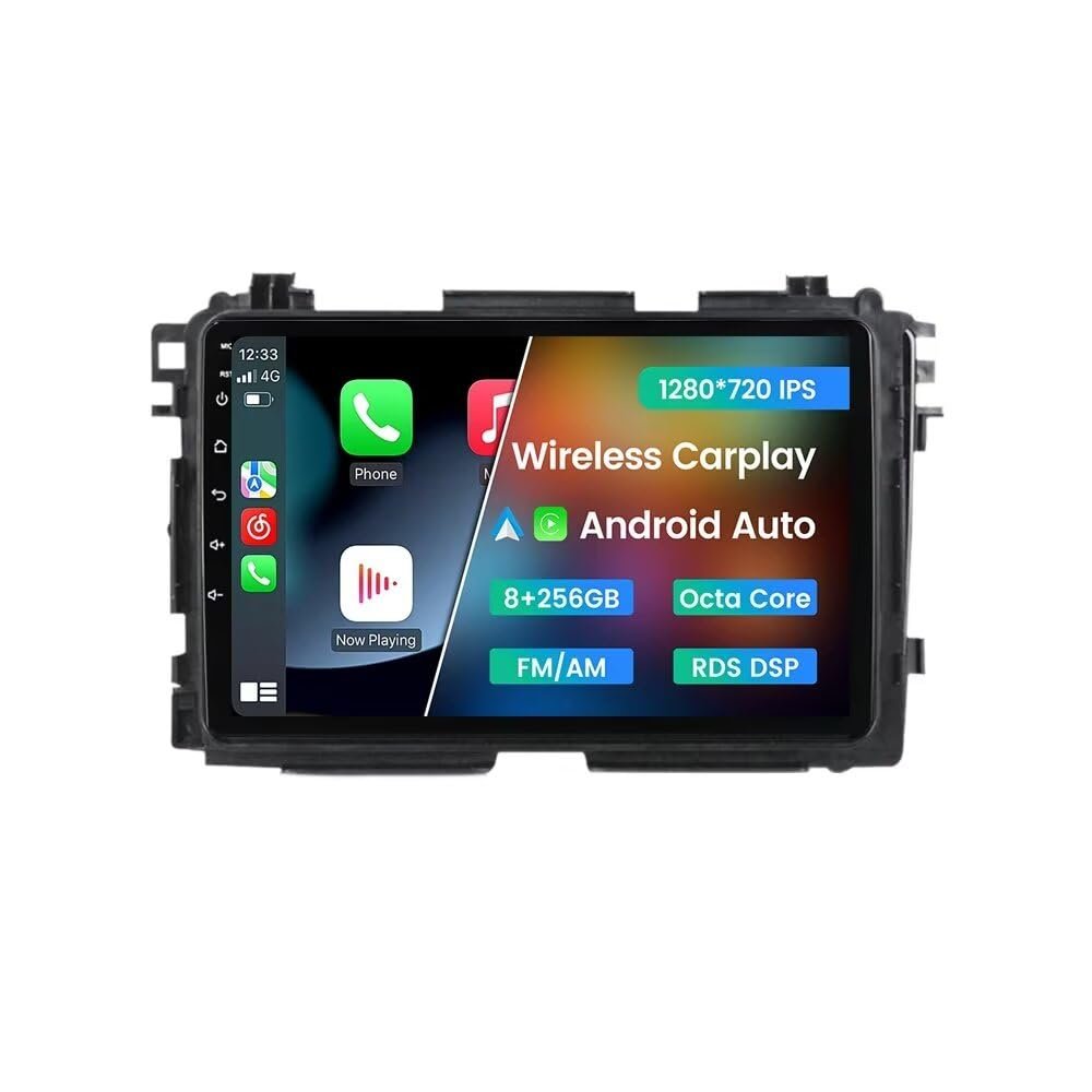 Android Stereo for Honda Vezel HR-V HRV 2013-2022 - 8GB RAM 256GB ROM, 9 Inch Radio Wireless Wired Car-Play Android Auto GPS Navigation IPS Touchscreen Blue-Tooth FM AM RDS DSP 5GWiFi