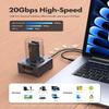 GRAUGEAR NVMe M.2 SSD Duplicator Dual-Bay Offline Clone Tool-Free, 20Gbps USB C to M.2 SSD Drive Cloner Docking Station Adapter Enclosure for M2 SSD Hard Drives M-Key view 4
