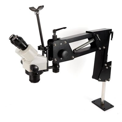 BFDIEEM Jewelry Microscope and Spring Bracket,270 Multi-Directional Micro Inlaid Mirror Stereo Zoom Microscope and Micro Inlaid Microscope Micro-Setting Jewelry Tool
