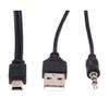 Pasuihcay 3.5mm Aux USB2.0 Male Mini 5 Pin USB Portable Speaker Audio Cable view 2