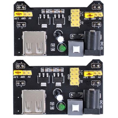 Ganasome 2pcs Breadboard Power Supply Module - 3.3V/5V for Arduino Solderless Breadboard