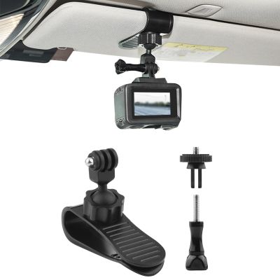 Action Camera Car Sun Visor Mount Adjustable Quick Clip Universal Car Sun Visor Clip Mount Cell Phone Holder Compatible with DJI Osmo Pocket 3/Action 4,Compatible with Insta360 X3/GO 3
