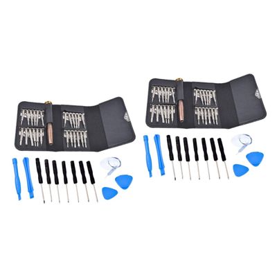 HOMSFOU 2sets Precision Tool Kit Portable Electronics Repair Tools for Smartphones Tablets and Laptops Assorted Bag for Easy Storage