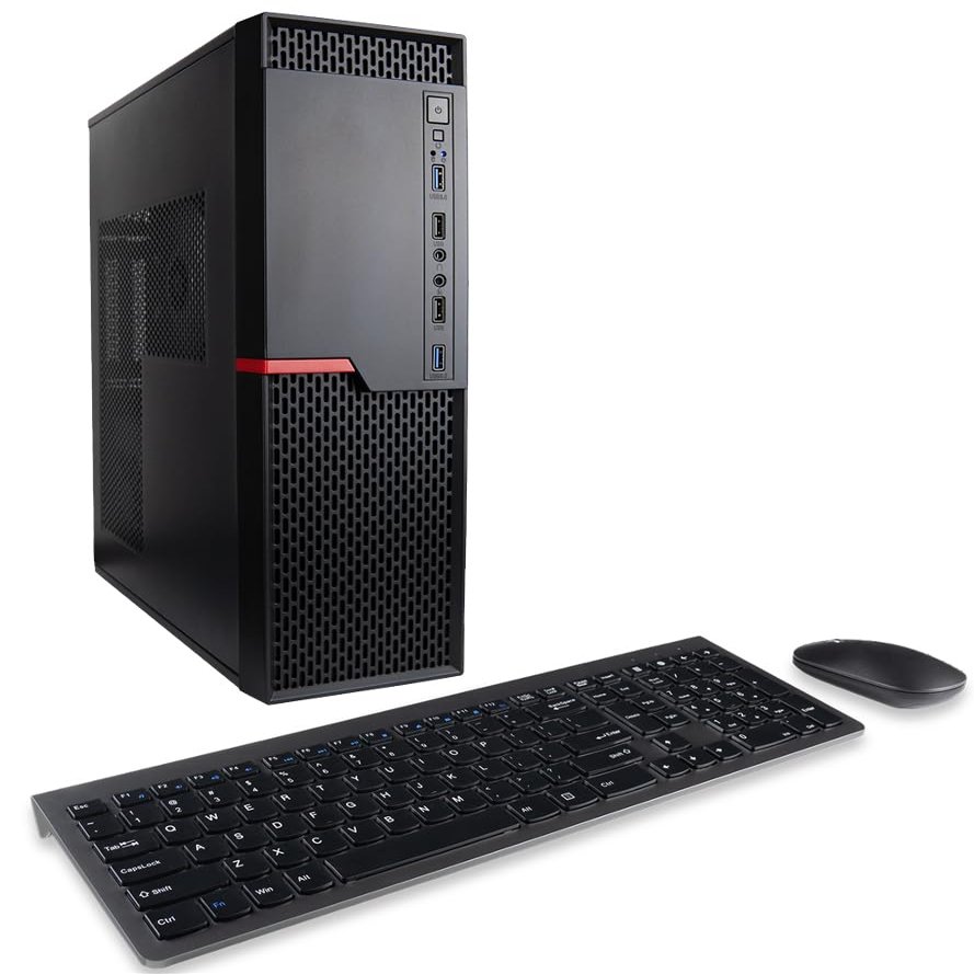 Envision S13 SFF PC (Intel 14-core i5-14600K, 16GB DDR5 RAM, 512GB NVME Gen4 SSD, 1TB HDD, mb:ASUS, WiFi 6, Windows 11 Pro, 10 USB, HDMI & DP, RJ45, KB + Mouse) Professional Business Desktop Computer