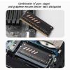 Graphene Copper Memory Cooling Heatsink for DDR4 DDR5 Laptop Memory, Fast Conduction, Stable, Easy to Use - 2 Pieces, Widely Compatible with M.2 Slot (2Pcs) view 2