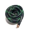 1/0 Gauge Custom Color + Length Snakeskin Braided Sleeving OFC Wire Strands Copper Marine Cable AWG (Black/Green, 10 FT) view 1