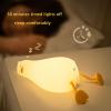 BOATHOG Lying Flat Duck Night Light,Three Level Dimmable Touch Control LED Silicone Duck Lamp, Rechargeable Soft Lights for Bedside Decor view 3