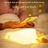 BOATHOG Lying Flat Duck Night Light,Three Level Dimmable Touch Control LED Silicone Duck Lamp, Rechargeable Soft Lights for Bedside Decor view 4