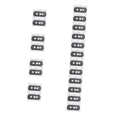 HOMSFOU 20-Pack Blank Cassette Tapes 30 Min Recording Time with Transparent Shell Low Noise for Voice Music Teaching Supplies