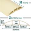 Bates 10ft Floor Cord Cover - Cable Protector and Hider in Cream - Extension Cord Concealer for Floors view 2
