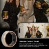Sanpyl Smart Ring with APP, IP68 Pedometer Sleep Fitness Monitoring Remote Control Photo Taking Smart Health Ring, Fitness Rings for Health Monitoring, Gold view 3