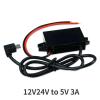 12V24V to 5V 3A 15W Step Down Buck Converter Car Male Female USB DC DC Power Supply Module for Mini USB Micro USB Adapter (Color : Right Angel MicroUSB, Size : 12V24V_5V3A) view 2
