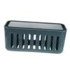 ETHZZLE Cord Management Container for Power Strips and Cables Organizer Box Removable Lid Ventilated Design Phone Holder for Use Blue