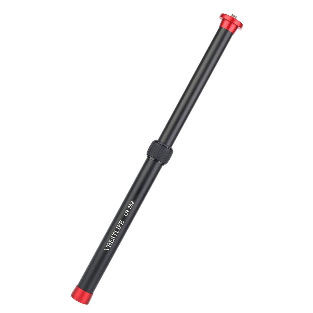 CFTGIW for LR-252 Aluminum Alloy Desktop Tripod Extension Rod 2 Sections LR-252 Monopod 2 Sections Extendable 26.5-44cm Aluminum Alloy Adjustable Desktop Tripod Extension Rod with 1