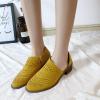 HINDOLA Women Ankle Boots Casual Cut Out Slip On Low Heel Chunky Stacked Heel Perforated Side V Cut Western Booties Cutout Dress Short Boots view 4