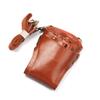 Ipetboom Genuine Leather Scissor Pouch for Hairdressers Durable Tool Organizer Waist Bag Brown for Salon Professionals to Carry Shears Combs and Clips view 1